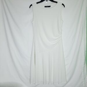 LAUREN RALPH LAUREN Black Label Women's White Sleeveless Dress Size 8